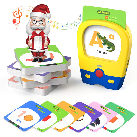 Qiaojoy - Tarjetas flash para hablar con 240 palabras de vista, juguetes sensoriales para niños, inglés  / español