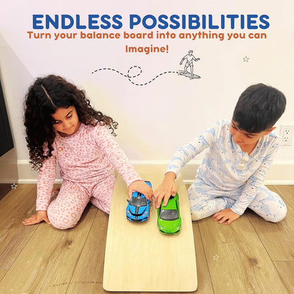 Giggle & Play Tabla de equilibrio de madera de 36 pulgadas