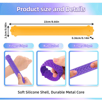 Pulseras sensoriales para la ansiedad, juguetes para ansiedad, paquete de 6