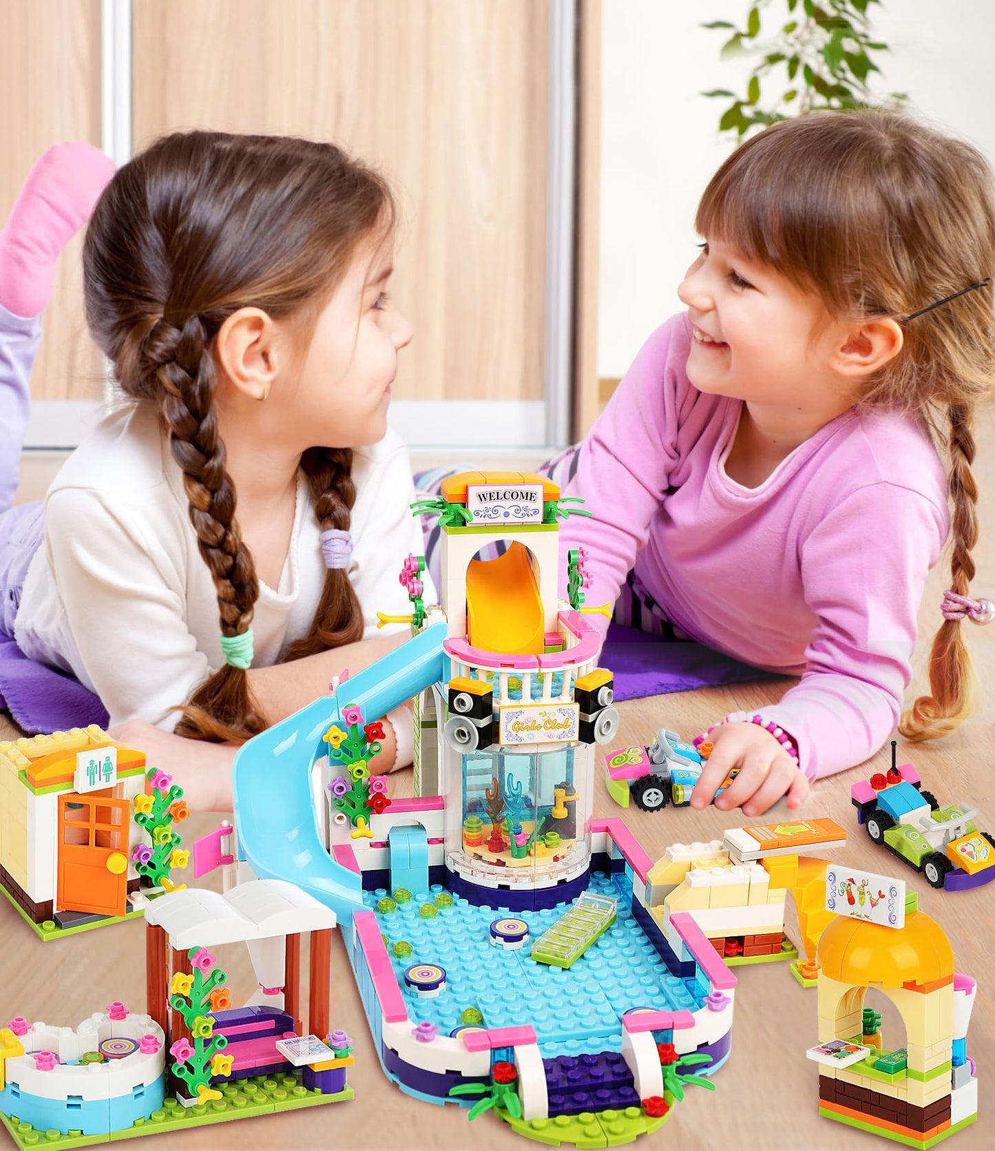 Friends - Juego de construcción para fiestas de piscina de verano para niñas