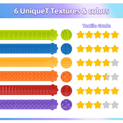 Pulseras sensoriales para la ansiedad, juguetes para ansiedad, paquete de 6
