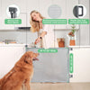 Puerta retráctil para bebés Likzest, puerta de malla para bebés y mascotas de 33" de alto, se extiende hasta 55, gris