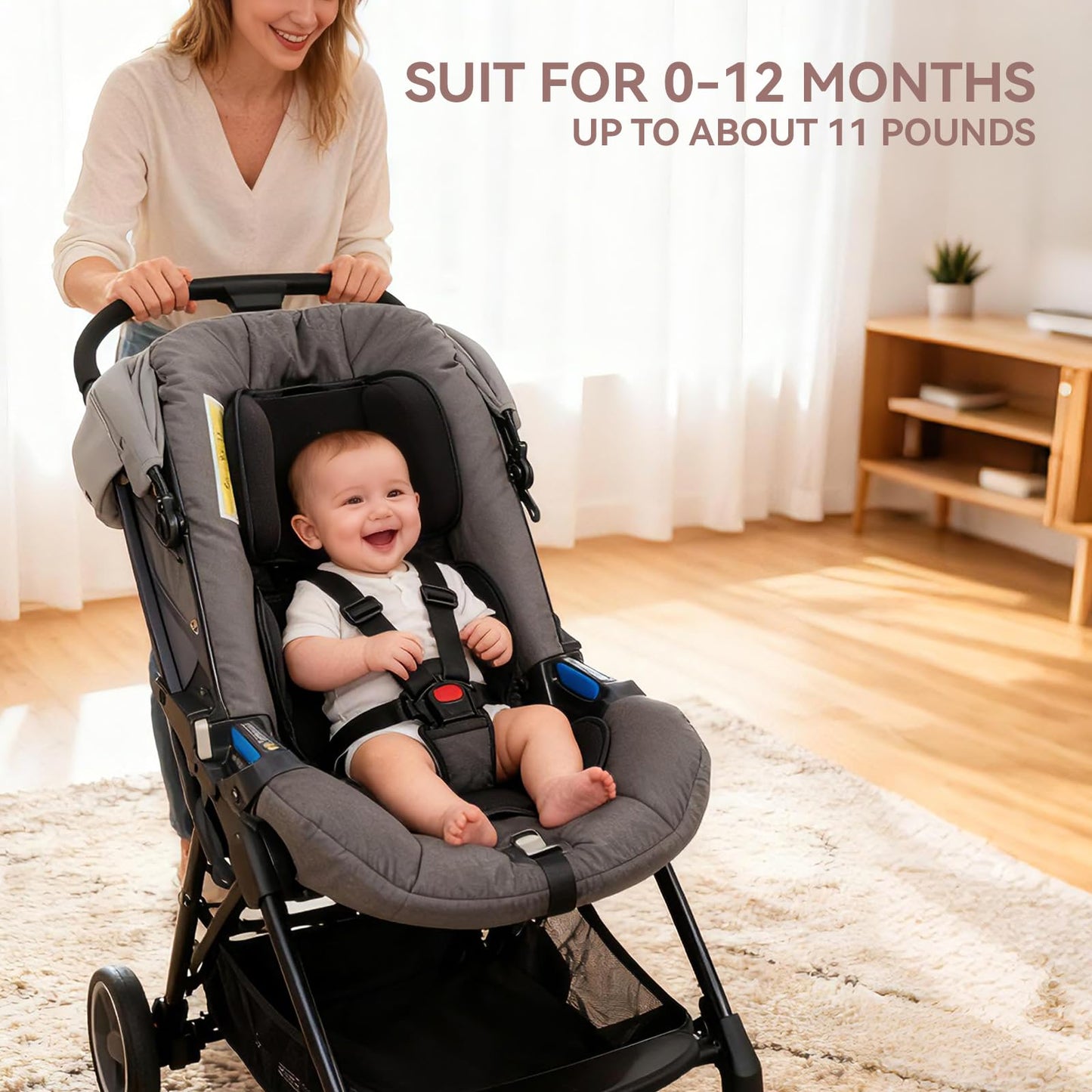 CoiiJoii Inserto infantil para Doona, Graco, Chicco, Evenflo, Safety 1st, CPC