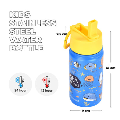 Botella de agua de acero inoxidable HYDRATE para niños - 400 ml