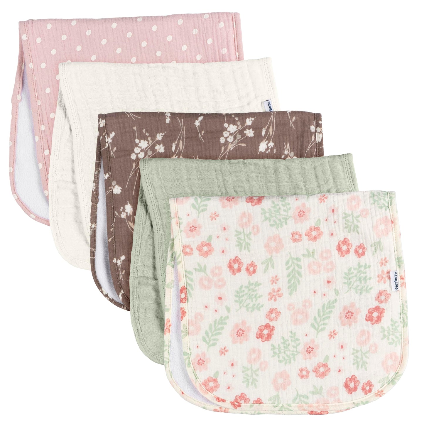 Gerber Paños Eructadores Unisex de Muselina para Bebé, Paquete de 5