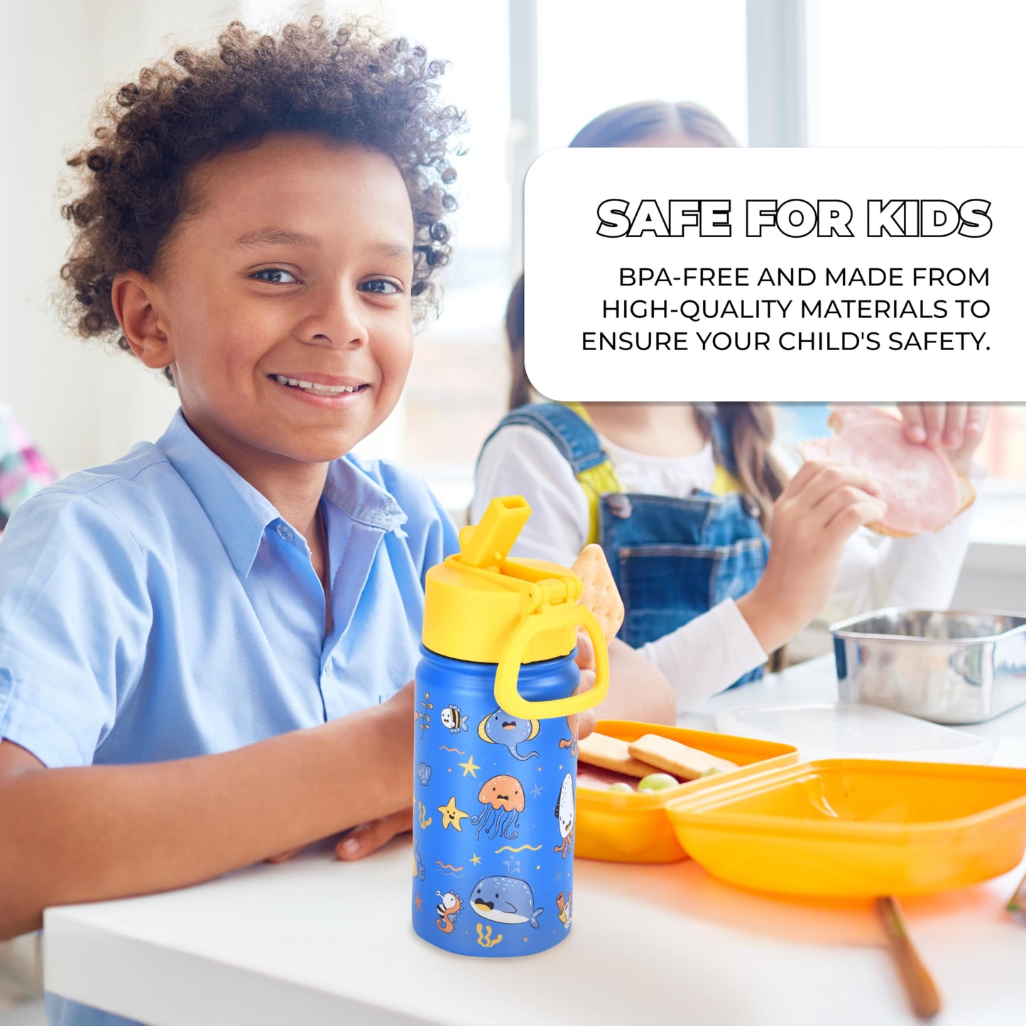 Botella de agua de acero inoxidable HYDRATE para niños - 400 ml