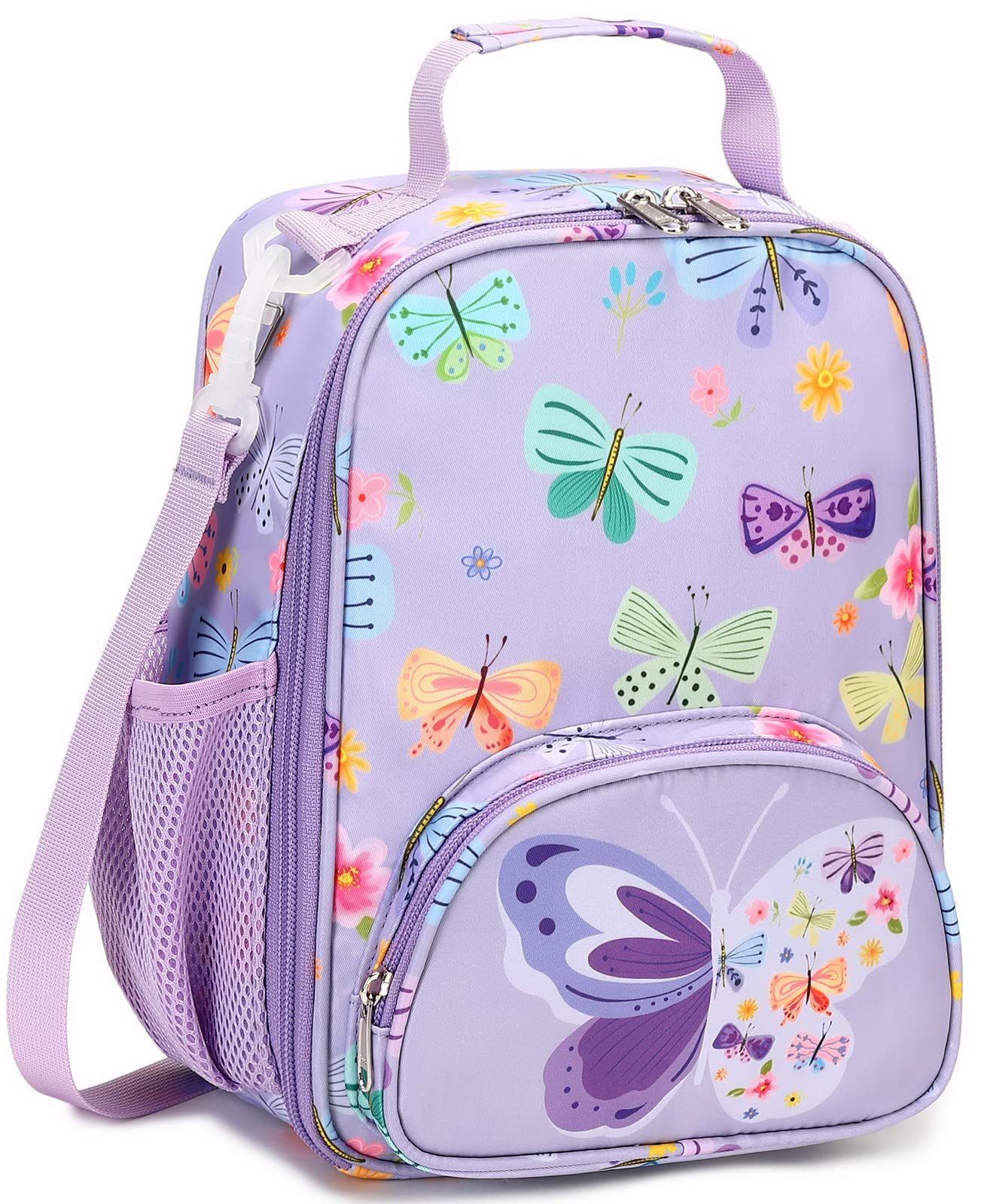 Bolsa de almuerzo aislada, mariposa