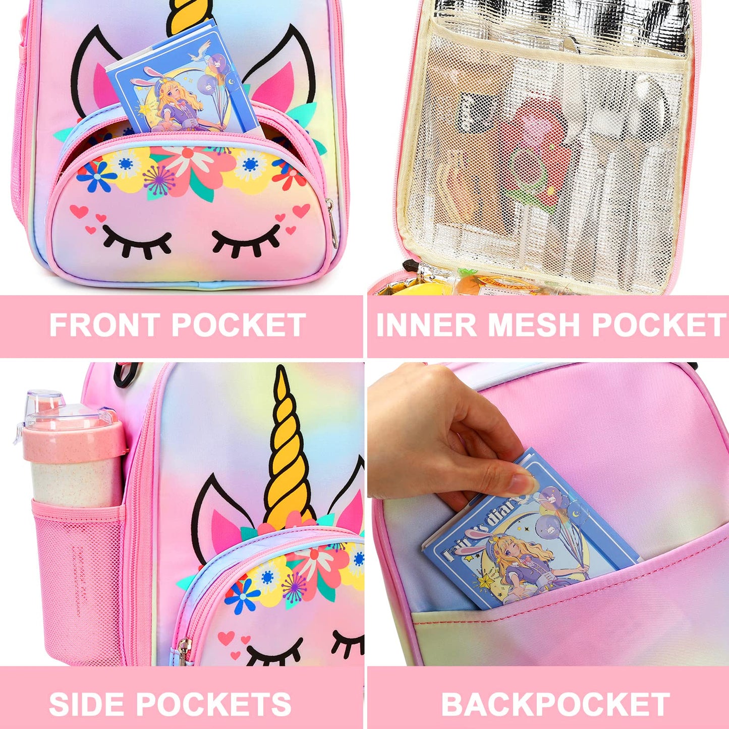 Bolsa de almuerzo aislada, mariposa