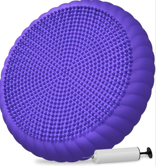 Cojín tambaleante con bomba de inflado, disco de equilibrio de disco