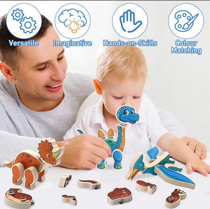 Juguetes de construcción de dinosaurios para ensamblar