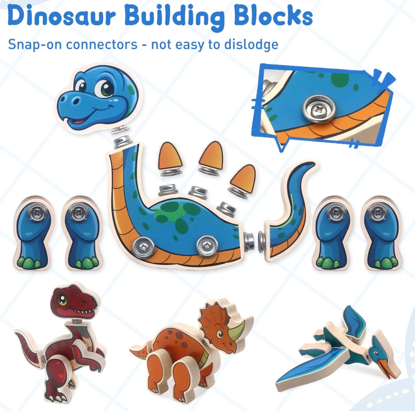 Juguetes de construcción de dinosaurios para ensamblar