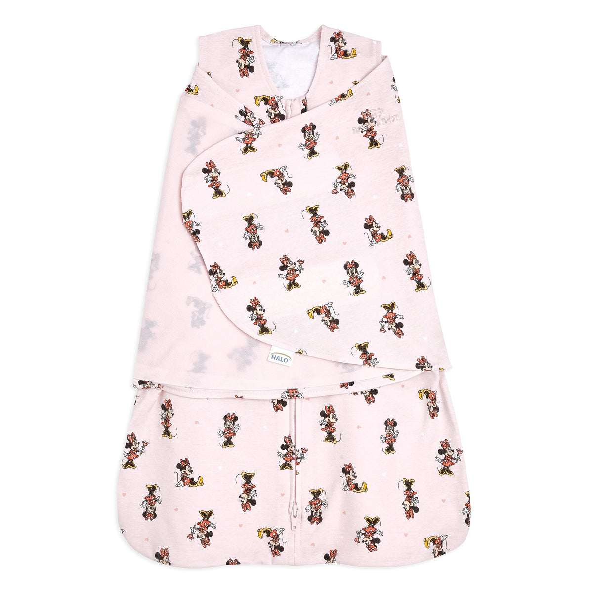 HALO Disney Baby Saco de dormir 100% algodón, manta ajustable de 3 vías, TOG 1.5, Minnie Fun, 0-3 meses
