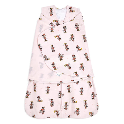 HALO Disney Baby Saco de dormir 100% algodón, manta ajustable de 3 vías, TOG 1.5, Minnie Fun, 0-3 meses