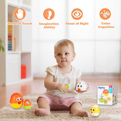 HIEMAO Juguetes de huevos apilables