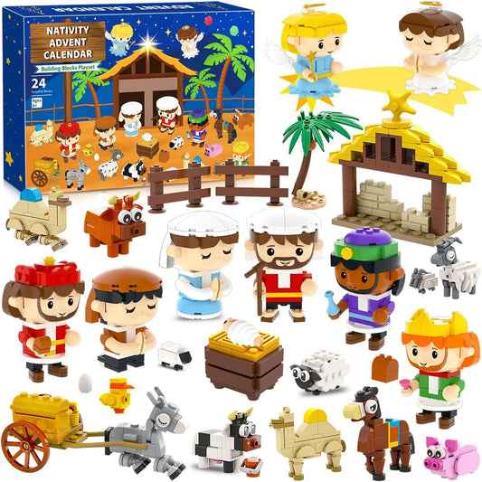 Calendario Navideño con Bloques Construcción