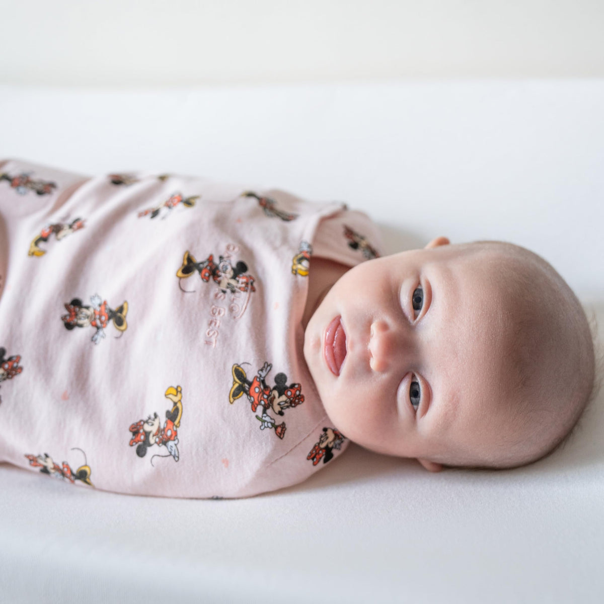 HALO Disney Baby Saco de dormir 100% algodón, manta ajustable de 3 vías, TOG 1.5, Minnie Fun, 0-3 meses