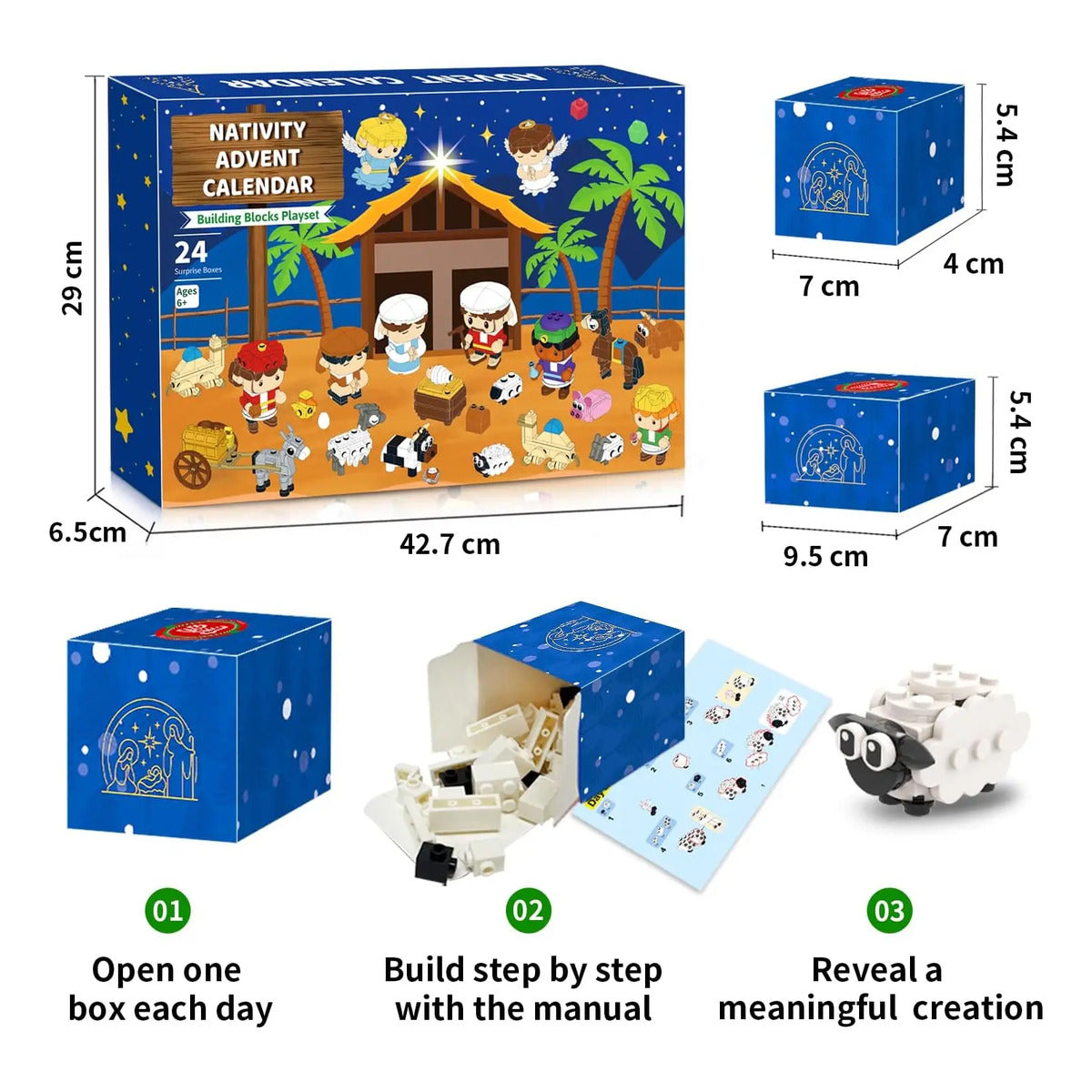 Calendario Navideño con Bloques Construcción
