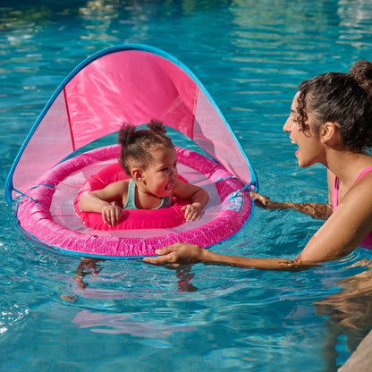 Flotador de resorte con toldo Swimways Sun Canopy, 9-24 meses
