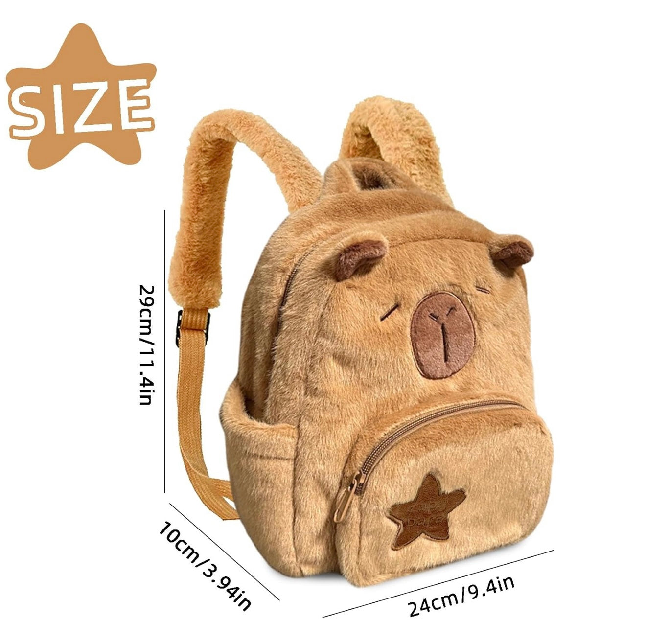 Linda mochila de felpa Capybara