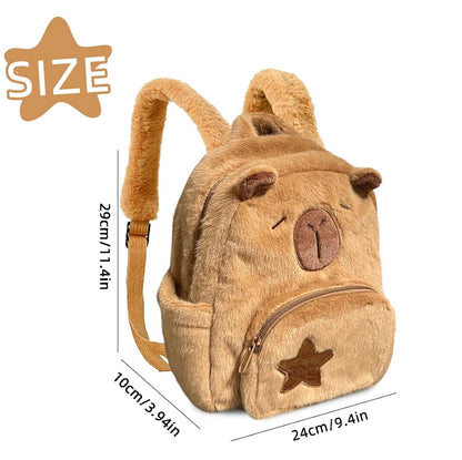 Linda mochila de felpa Capybara
