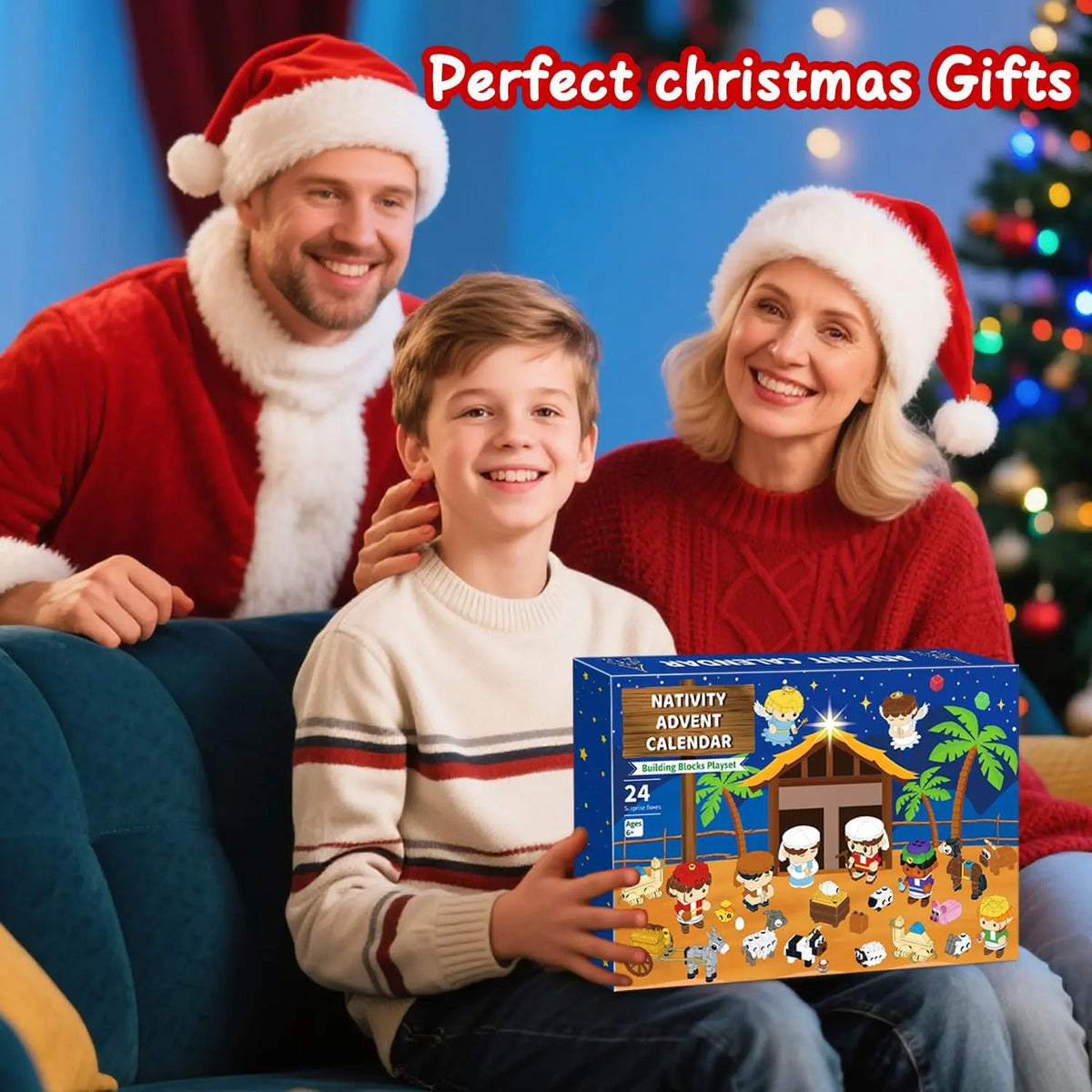Calendario Navideño con Bloques Construcción
