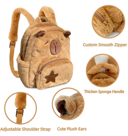 Linda mochila de felpa Capybara