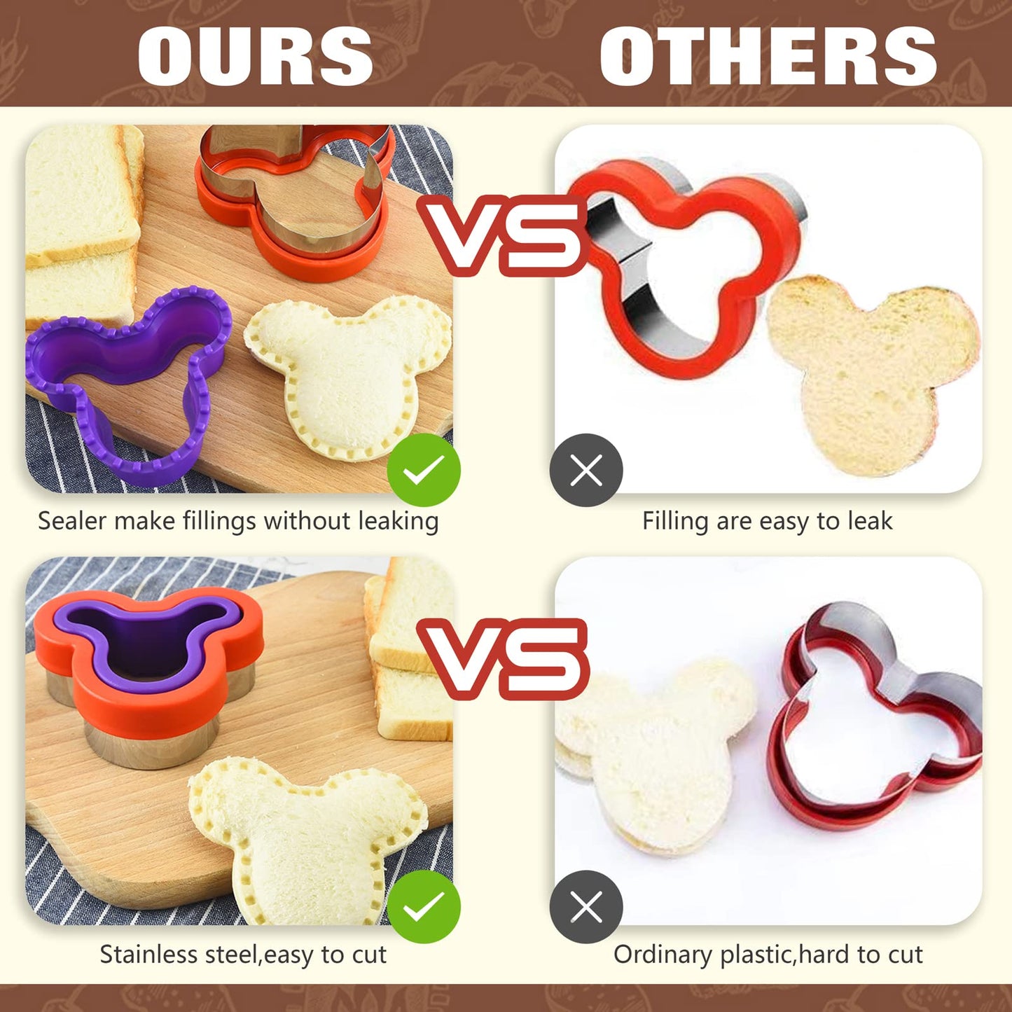 Cortador de sándwich de 28 piezas para niños