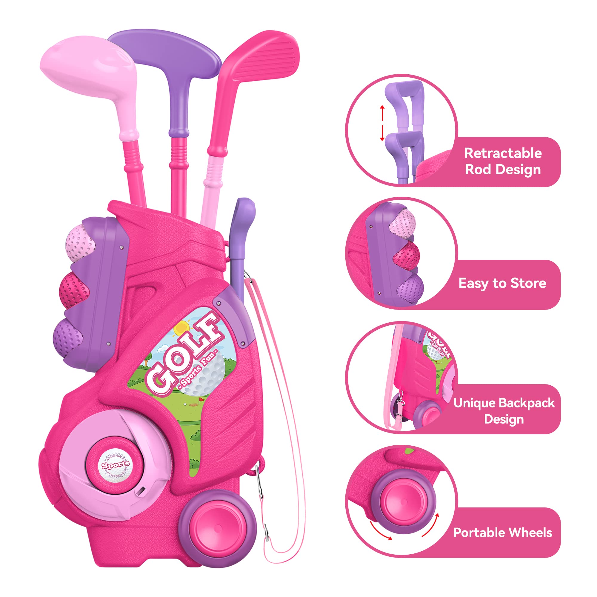 Liberry Juego de golf para niños y niñas