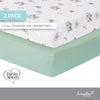 Precious Moments Noah's Ark - Juego de 2 sábanas ajustables para cuna