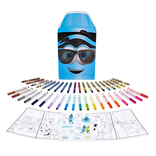 Set de colorear Crayola con estuche de arte edición limitada azul