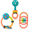 Sassy My First Rattles - Set de regalo para recién nacidos con sonajeros suaves y flexibles