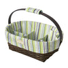 Cesta para pañales portátil de Munchkin Sarabear, Líneas verdes