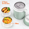 Tarro de alimentos aislado de 54 onzas para alimentos calientes 6 horas, 2 niveles a prueba de fugas