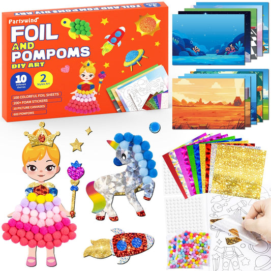 PARTYWIND Pompones de aluminio para niños