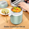 Tarro de alimentos aislado de 54 onzas para alimentos calientes 6 horas, 2 niveles a prueba de fugas