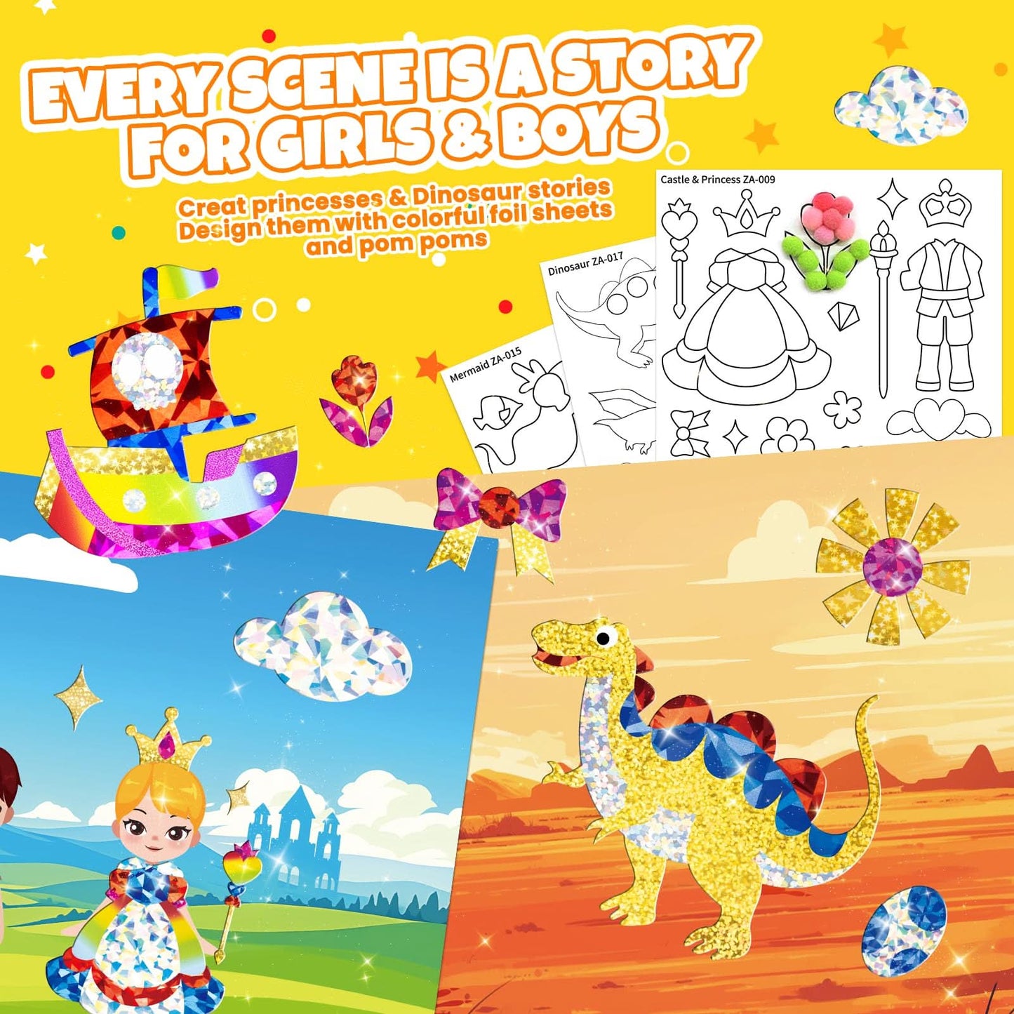 PARTYWIND Pompones de aluminio para niños