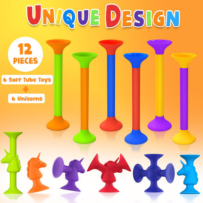 12 Juguetes de succión con ventosa