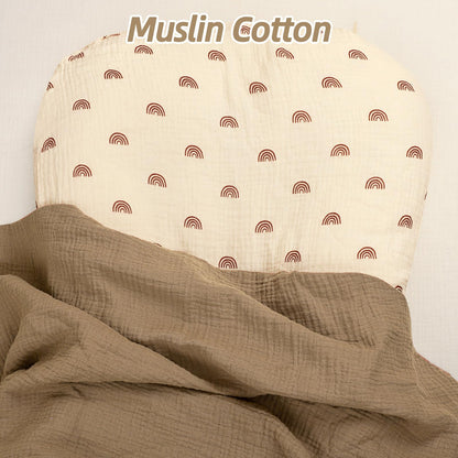 Juego de 2 fundas para tumbona de bebé, 100% algodón de muselina