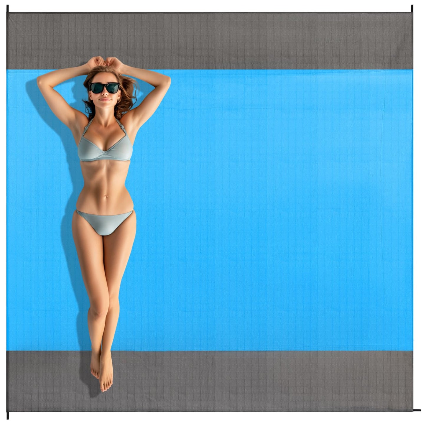 Manta de playa grande a prueba de arena, 1 manta de picnic para vacaciones, viajes, playa