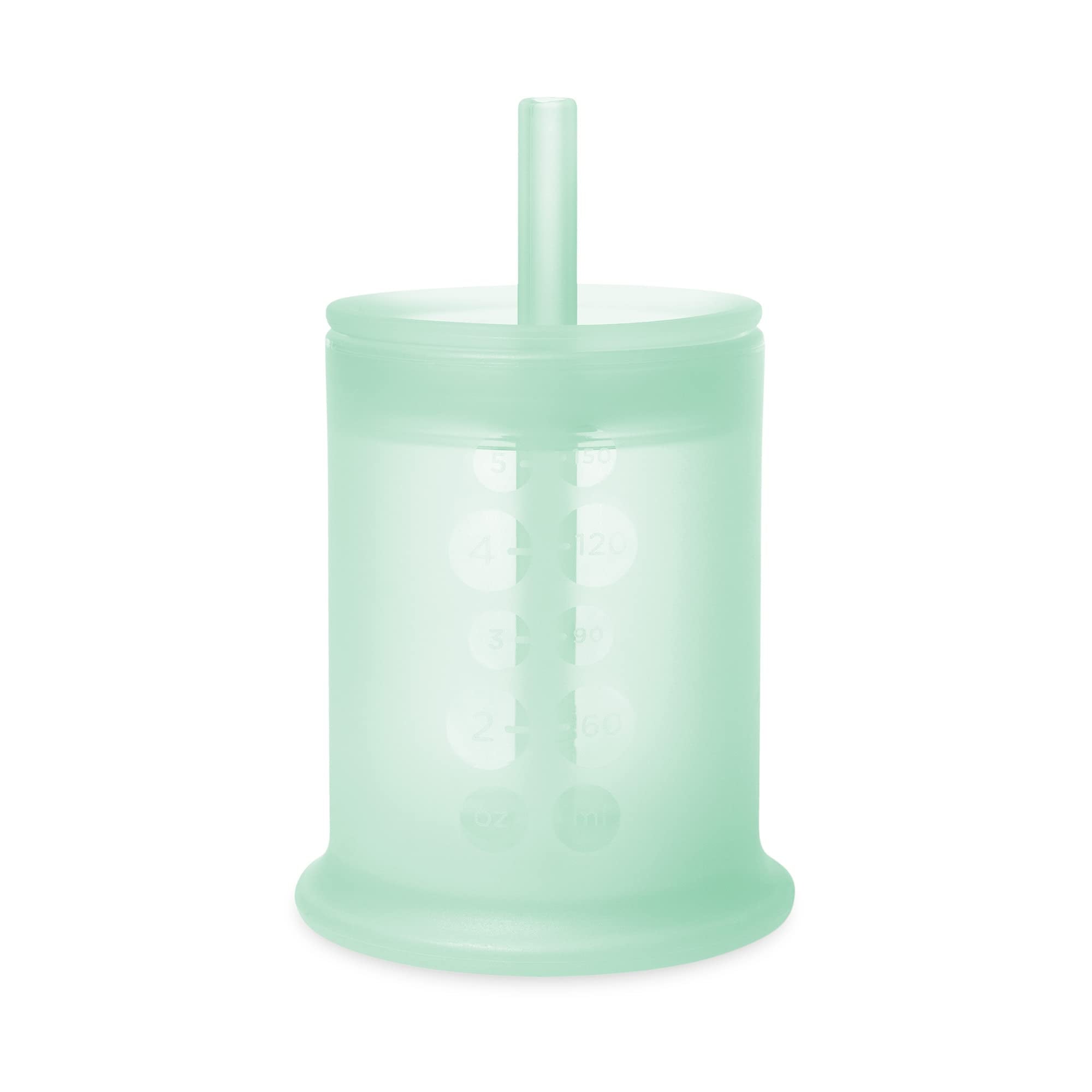 Vaso de entrenamiento de silicona Olababy con tapa de pajita