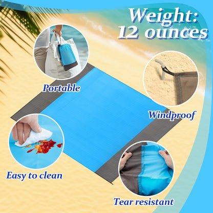 Manta de playa grande a prueba de arena, 1 manta de picnic para vacaciones, viajes, playa