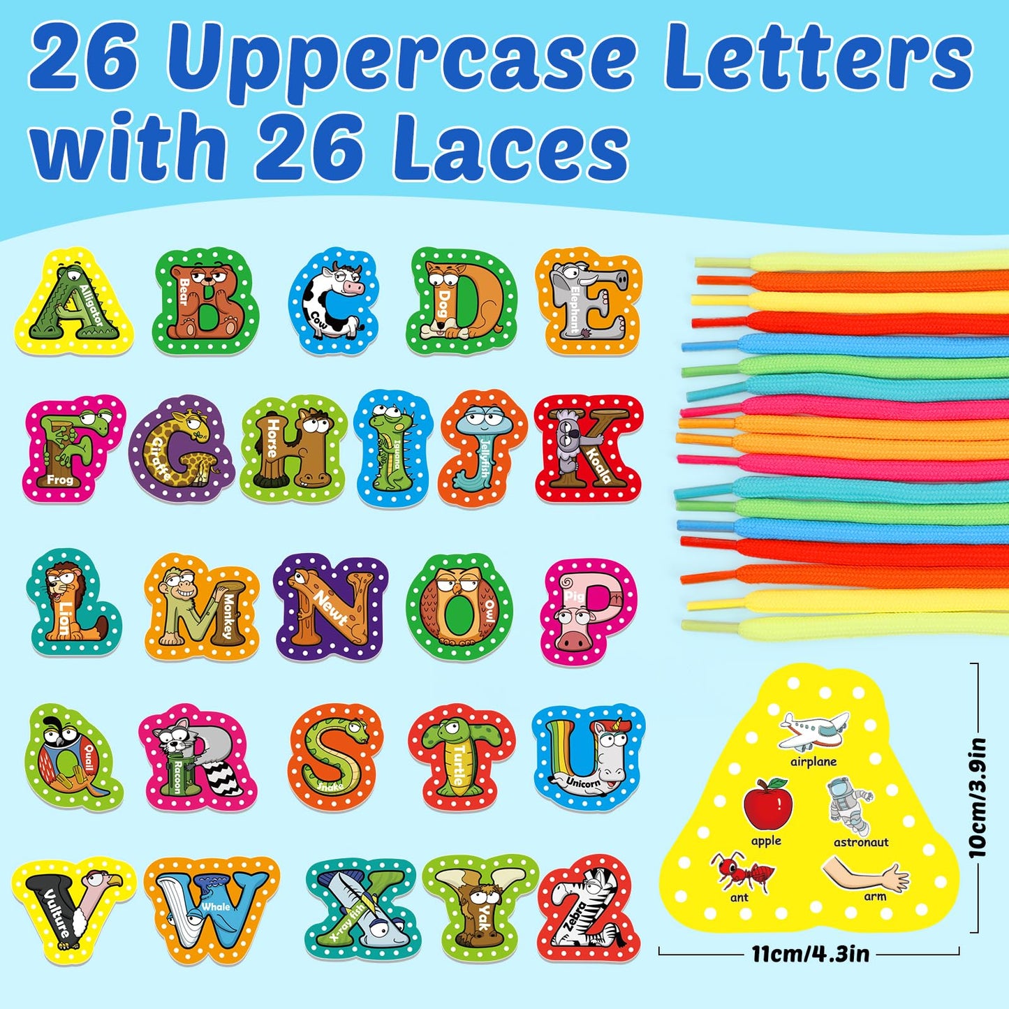 Tarjetas de atar con el alfabeto Aizweb