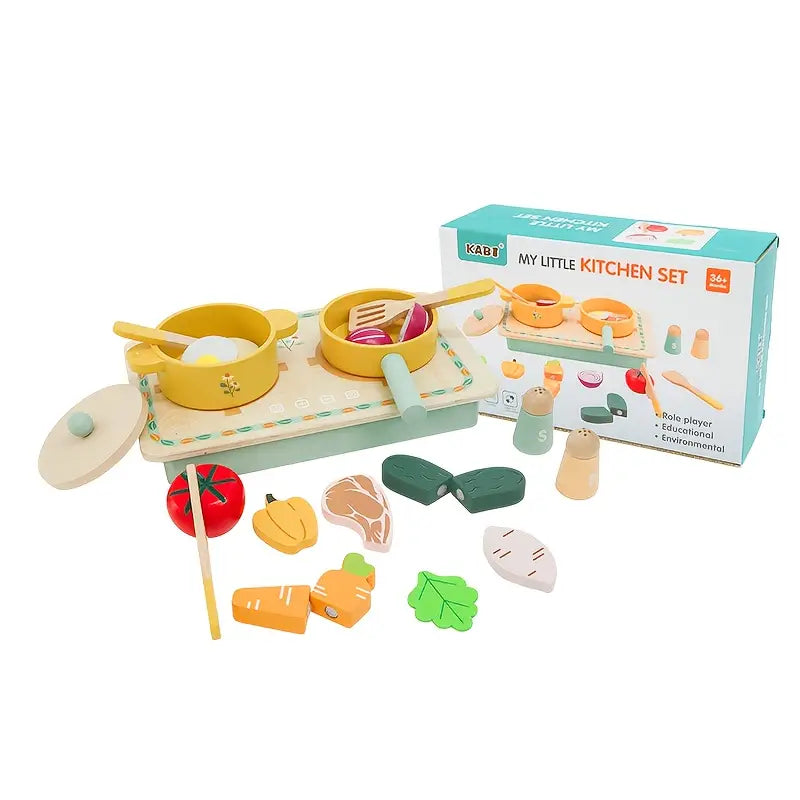 Set de cocina en madera para niños