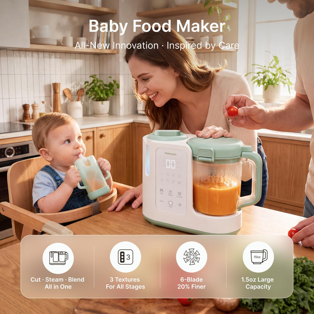 Momcozy AutoMeal Procesador de Alimentos para Bebés
