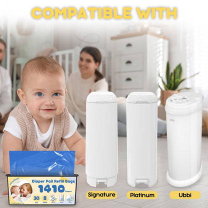 Bolsas de recambio de pañales compatibles con Genie Easy Roll Signature y Platinum para pañales
