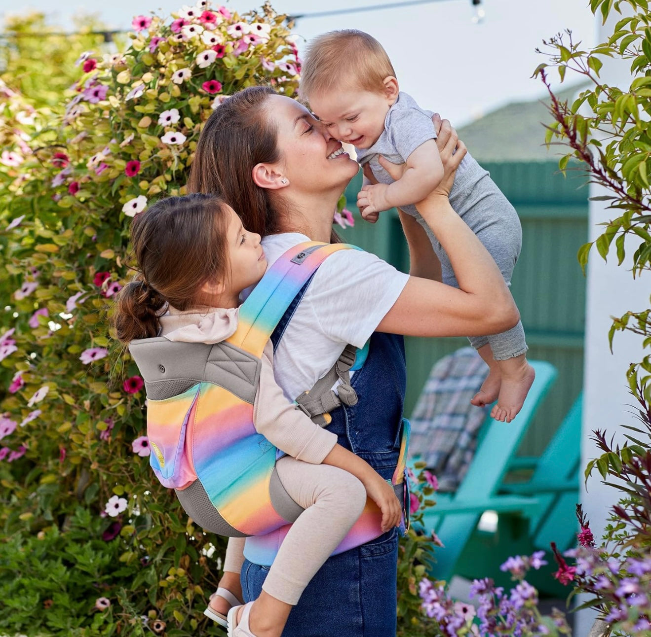 LÍLLÉbaby - Transportador ergonómico 3 en 1 para niños pequeños con soporte lumbar y malla transpirable (25-60 libras)