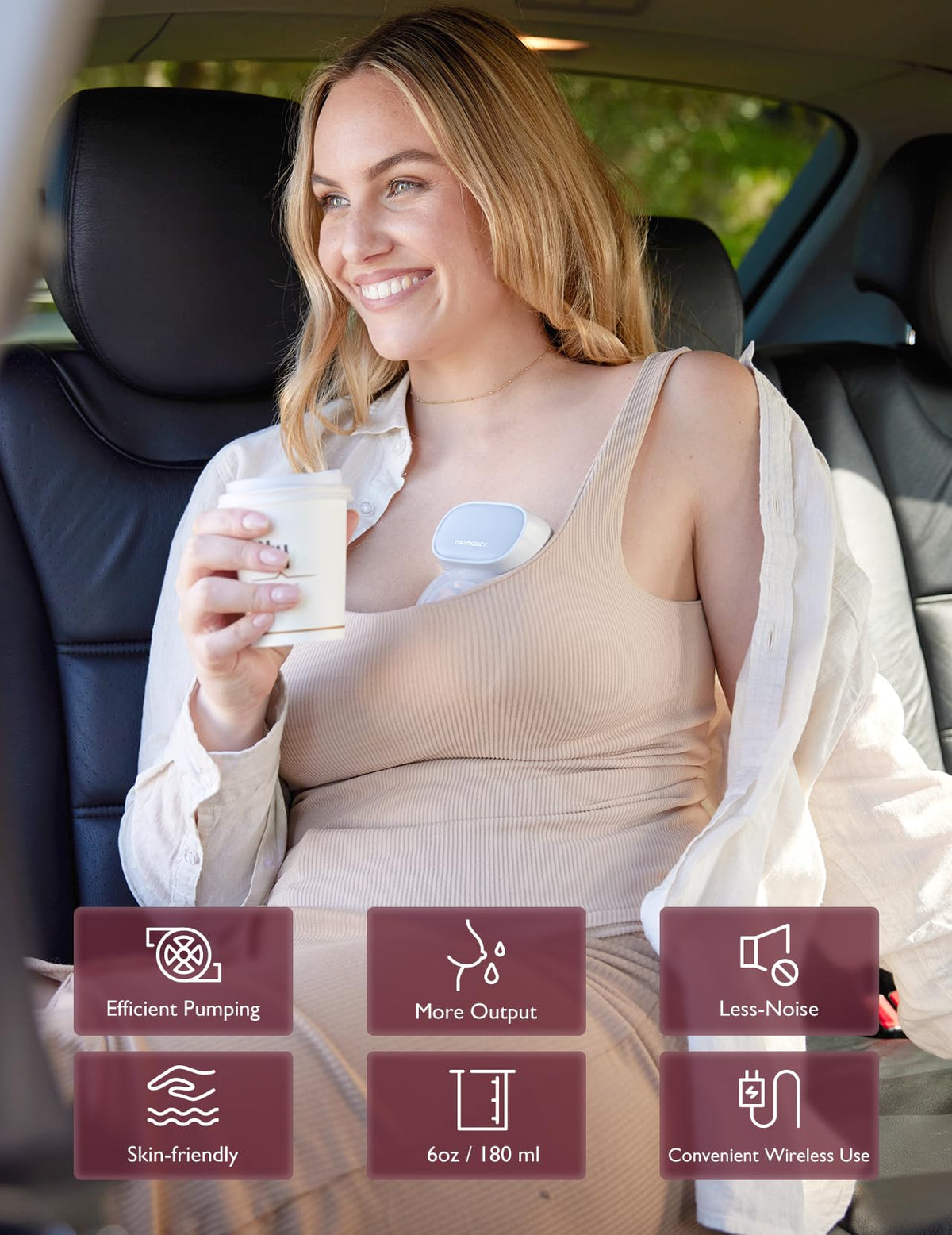 Momcozy S9 Pro - Extractor de leche portátil manos libres, 0.945 in, 1