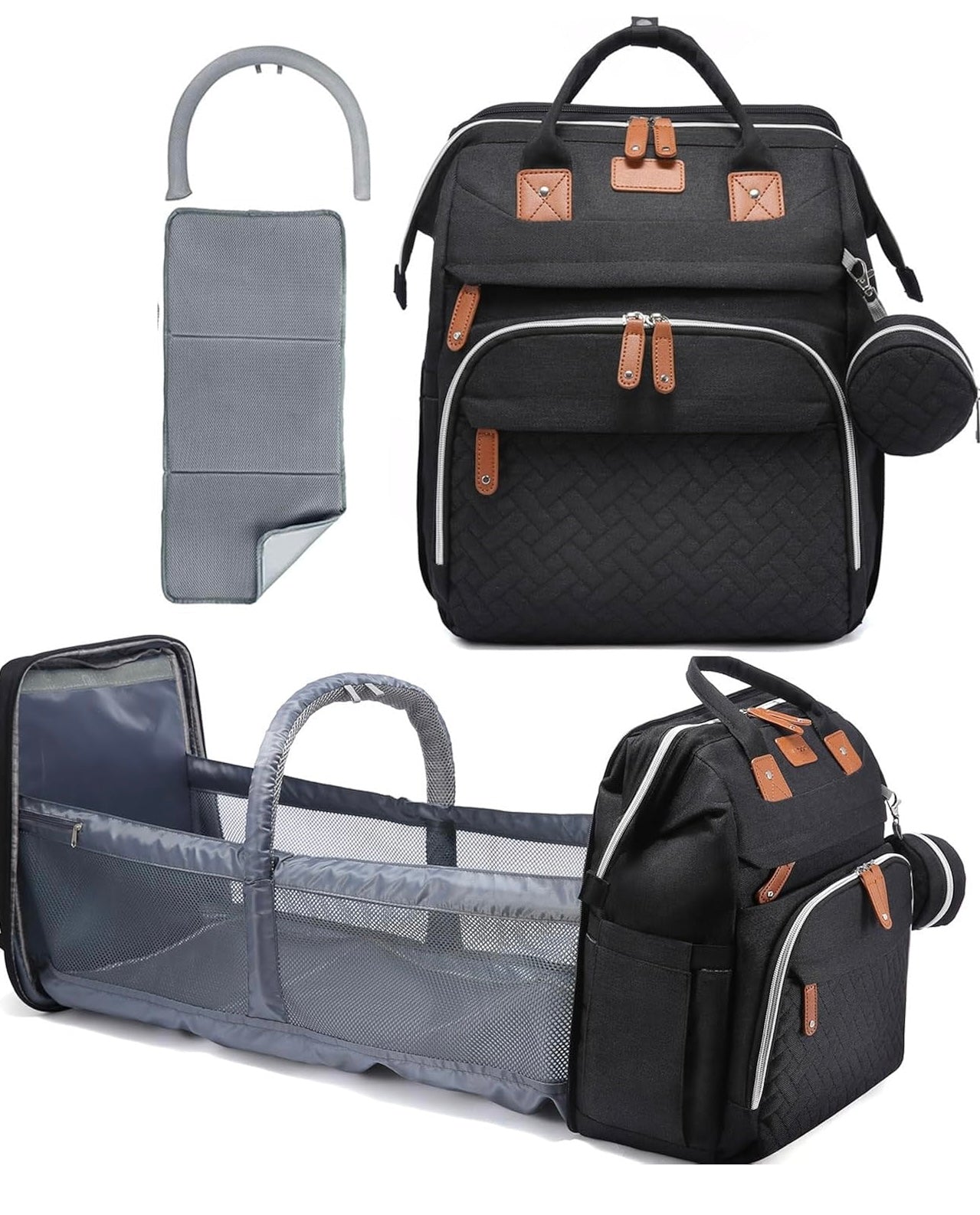 Mochila para pañales con cambiador