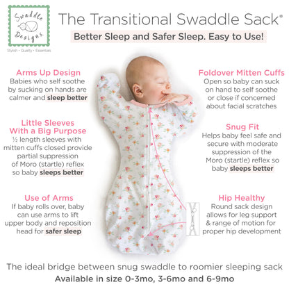 SwaddleDesigns - Saco de transición para envolver, M 3-6 meses