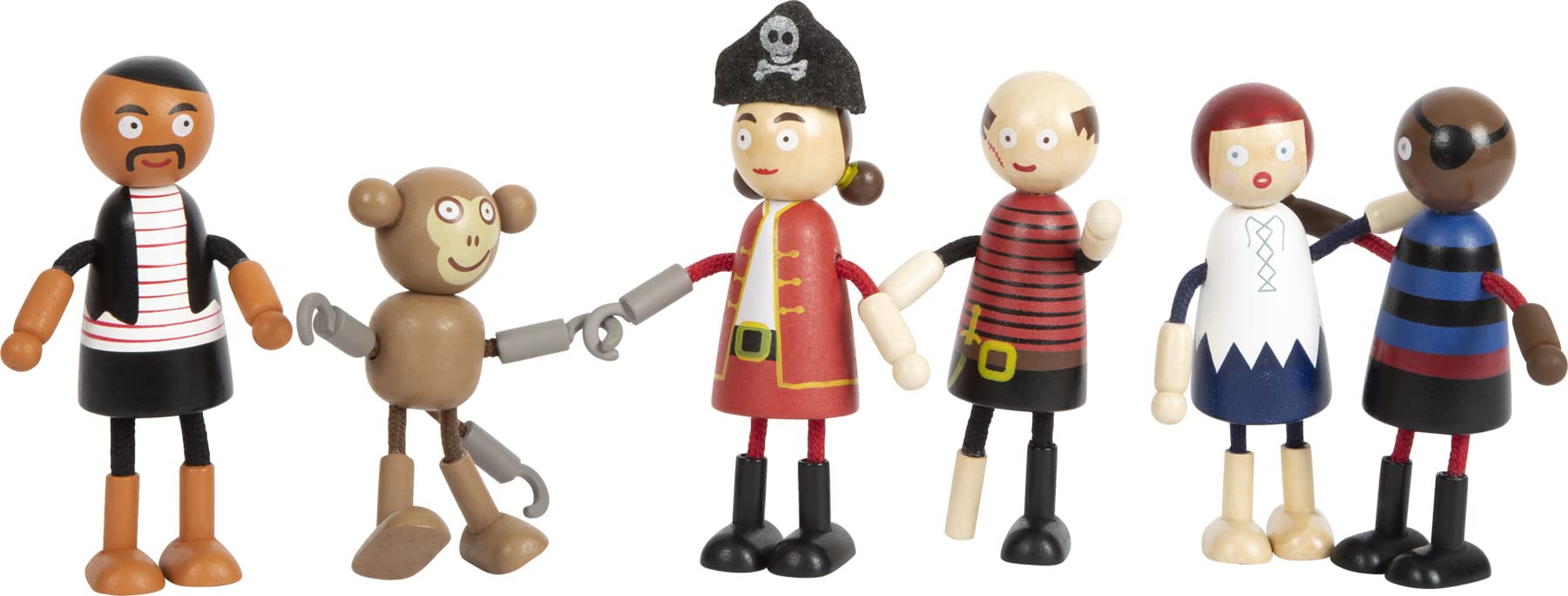 Muñecas Dobladoras de Madera Pirata